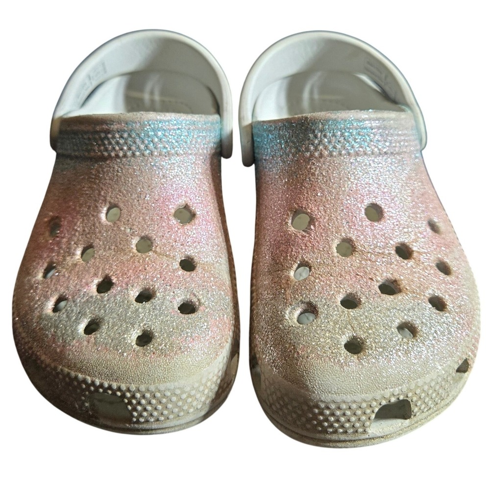 Crocs Classic Glitter Ombre Clog C12 Kids Shoes Mermaid Summer Sparkle Unicornf